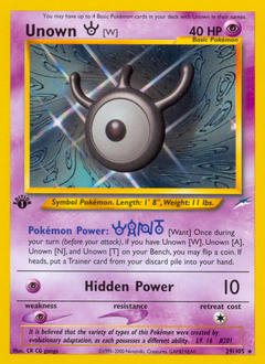 Unown [W] - Neo Destiny - #29 - Pokemon TCG card