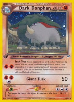 Dark Donphan #3 Dark Donphan - Neo Destiny - #3 - Pokemon TCG card