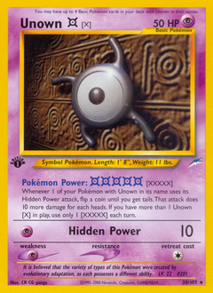 Unown [X] - Neo Destiny - #30 - Pokemon TCG card