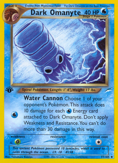 Dark Omanyte #37 Dark Omanyte - Neo Destiny - #37 - Pokemon TCG card