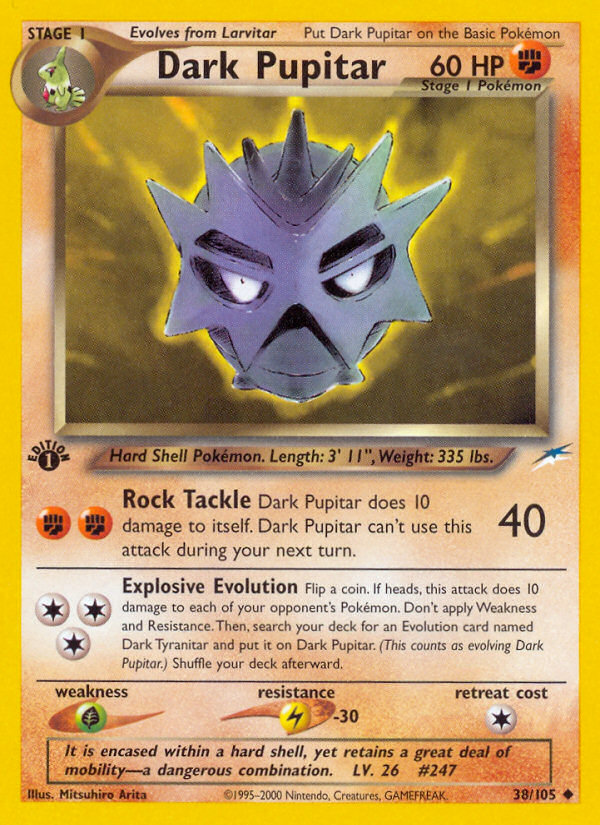 Dark Pupitar - Neo Destiny - #38 - Pokemon TCG card