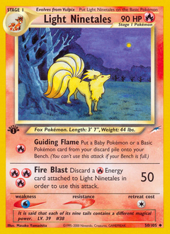 Light Ninetales - Neo Destiny - #50 - Pokemon TCG card