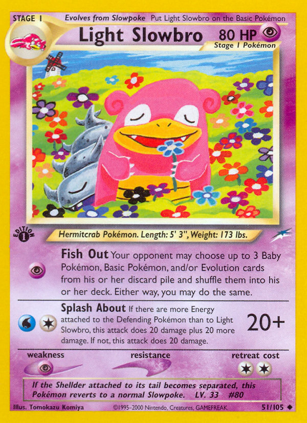 Light Slowbro - Neo Destiny - #51 - Pokemon TCG card
