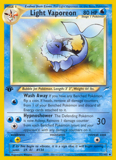 Light Vaporeon #52 Light Vaporeon - Neo Destiny - #52 - Pokemon TCG card