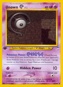 Unown [C] - Neo Destiny - #57 - Pokemon TCG card