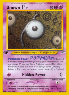 Unown [P] - Neo Destiny - #58 - Pokemon TCG card