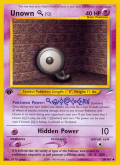 Unown [Q] - Neo Destiny - #59 - Pokemon TCG card