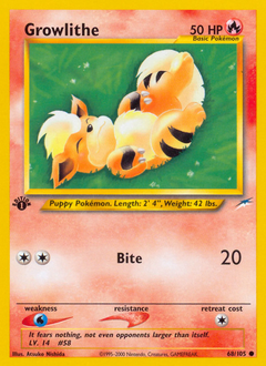 Growlithe - Neo Destiny - #68 - Pokemon TCG card