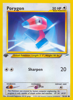 Porygon #78 Porygon - Neo Destiny - #78 - Pokemon TCG card