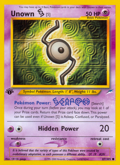 Unown [S] - Neo Destiny - #87 - Pokemon TCG card