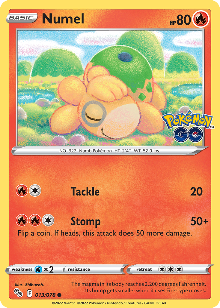 Numel - Pokémon GO - #13 - Pokemon TCG card