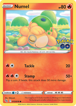 Numel - Pokémon GO - #13 - Pokemon TCG card