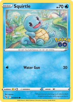 Squirtle #15 Squirtle - Pokémon GO - #15 - Pokemon TCG card