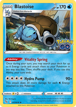 Blastoise - Pokémon GO - #17 - Pokemon TCG card