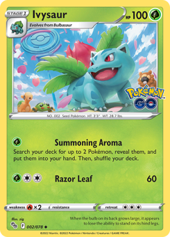 Ivysaur #2 Ivysaur - Pokémon GO - #2 - Pokemon TCG card