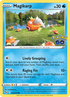 Magikarp #21 Magikarp - Pokémon GO - #21 - Pokemon TCG card