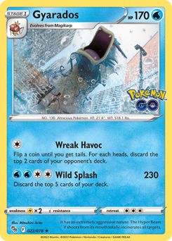 Gyarados #22 Gyarados - Pokémon GO - #22 - Pokemon TCG card