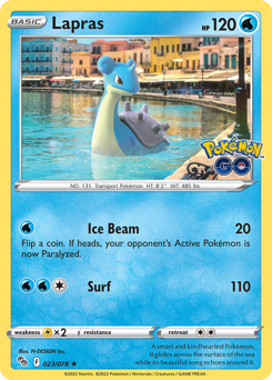 Lapras #23 Lapras - Pokémon GO - #23 - Pokemon TCG card