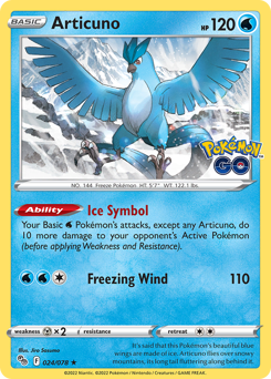 Articuno #24 Articuno - Pokémon GO - #24 - Pokemon TCG card
