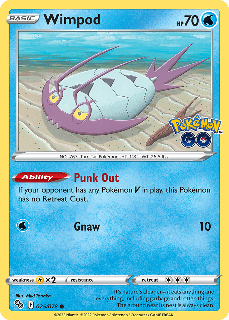 Wimpod - Pokémon GO - #25 - Pokemon TCG card