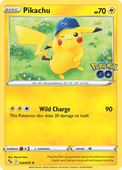 Pikachu #28 Pikachu - Pokémon GO - #28 - Pokemon TCG card