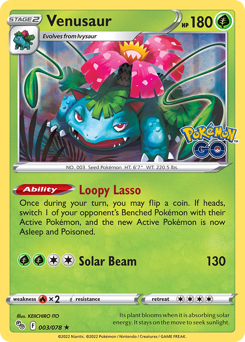 Venusaur #3 Venusaur - Pokémon GO - #3 - Pokemon TCG card