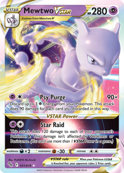 Mewtwo VSTAR #31 Mewtwo VSTAR - Pokémon GO - #31 - Pokemon TCG card