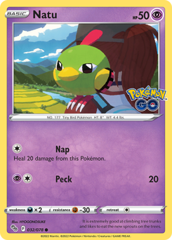 Natu - Pokémon GO - #32 - Pokemon TCG card