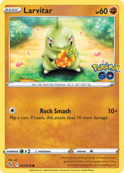 Larvitar #37 Larvitar - Pokémon GO - #37 - Pokemon TCG card