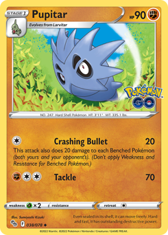 Pupitar #38 Pupitar - Pokémon GO - #38 - Pokemon TCG card