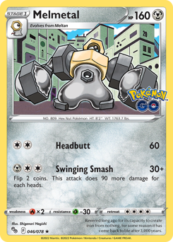 Melmetal #46 Melmetal - Pokémon GO - #46 - Pokemon TCG card