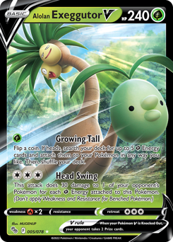 Alolan Exeggutor V #5 Alolan Exeggutor V - Pokémon GO - #5 - Pokemon TCG card