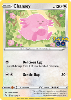Chansey #51 Chansey - Pokémon GO - #51 - Pokemon TCG card