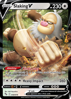 Slaking V #58 Slaking V - Pokémon GO - #58 - Pokemon TCG card