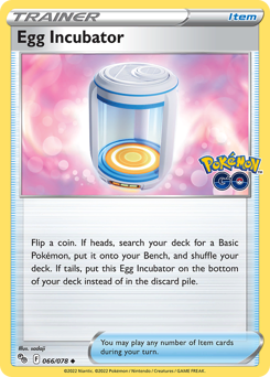Egg Incubator - Pokémon GO - #66 - Pokemon TCG card