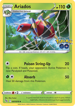 Ariados - Pokémon GO - #7 - Pokemon TCG card