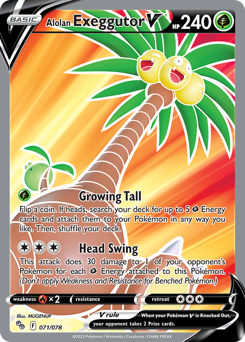 Alolan Exeggutor V #71 Alolan Exeggutor V - Pokémon GO - #71 - Pokemon TCG card