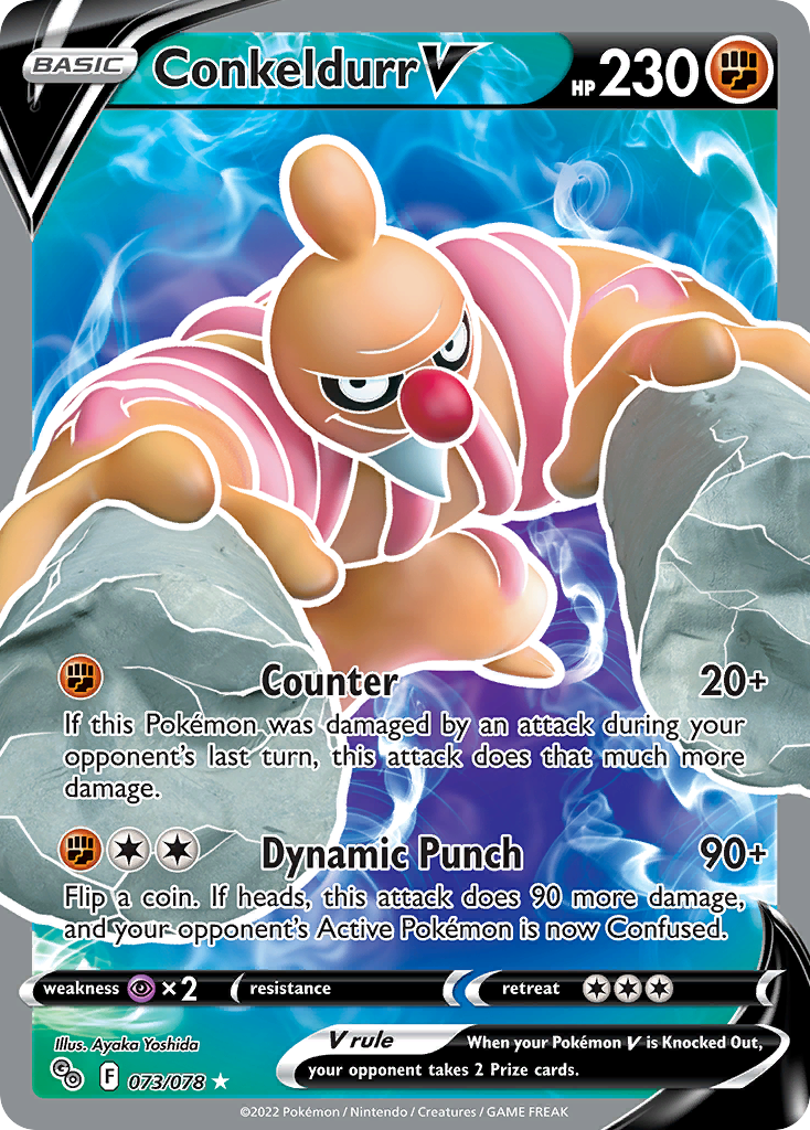 Conkeldurr V - Pokémon GO - #73 - Pokemon TCG card