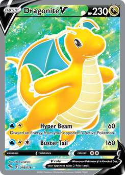 Dragonite V #76 Dragonite V - Pokémon GO - #76 - Pokemon TCG card