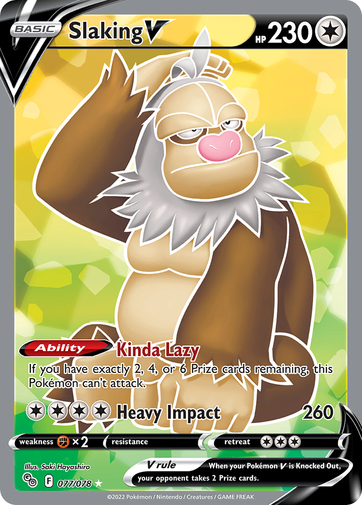 Slaking V - Pokémon GO - #77 - Pokemon TCG card