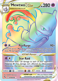 Mewtwo VSTAR #79 Mewtwo VSTAR - Pokémon GO - #79 - Pokemon TCG card