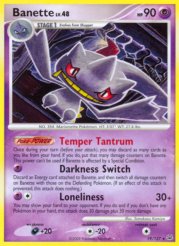 Banette - Platinum - #19 - Pokemon TCG card