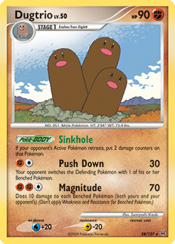 Dugtrio #24 Dugtrio - Platinum - #24 - Pokemon TCG card