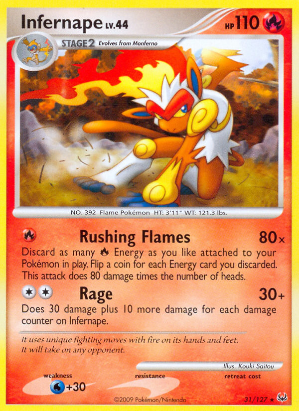 Infernape - Platinum - #31 - Pokemon TCG card