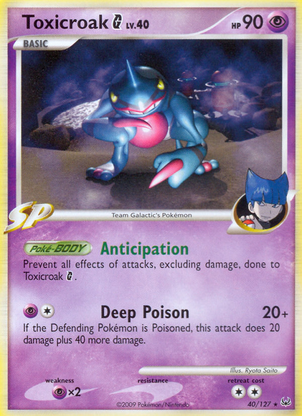 Toxicroak G - Platinum - #40 - Pokemon TCG card