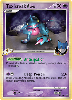 Toxicroak G #40 Toxicroak G - Platinum - #40 - Pokemon TCG card