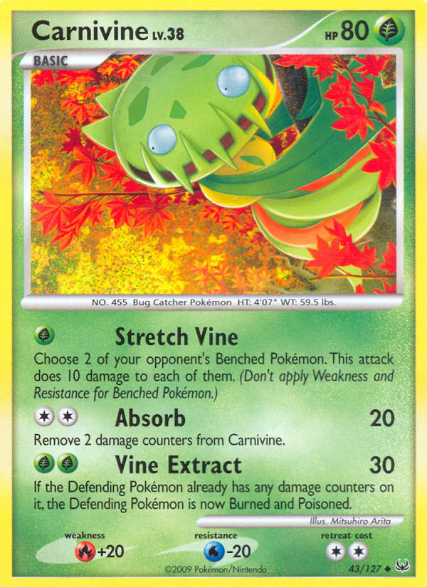 Carnivine - Platinum - #43 - Pokemon TCG card