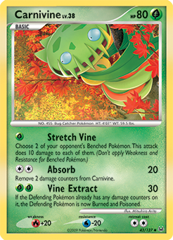 Carnivine #43 Carnivine - Platinum - #43 - Pokemon TCG card