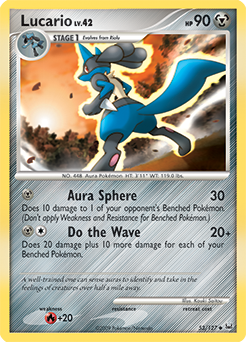 Lucario #53 Lucario - Platinum - #53 - Pokemon TCG card