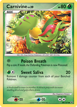 Carnivine #68 Carnivine - Platinum - #68 - Pokemon TCG card